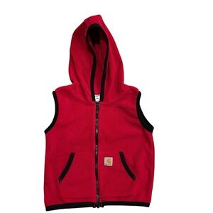 Carhartt Hot Pink Hooded Vest Girl’s 18 Month EUC